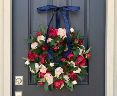 All-American Peony Wreath - TwoInspireYou