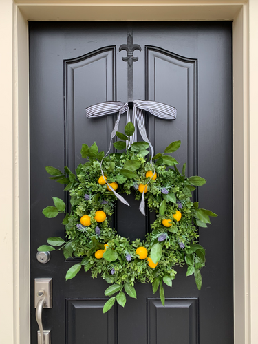 Lemon and Lavender Wreath - TwoInspireYou