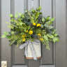 Lemon and Blueberry Bucket Wreath
