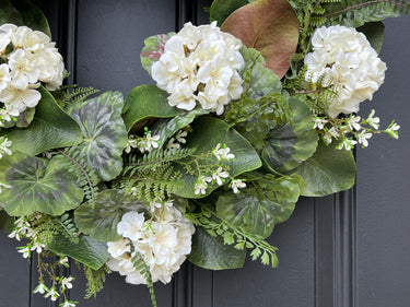 Summer White Geranium Wreath - TwoInspireYou