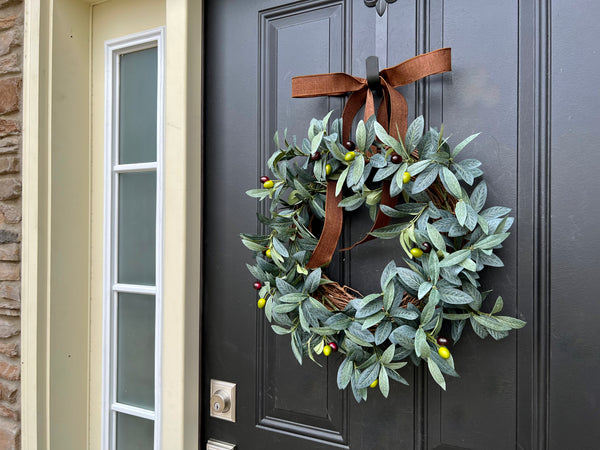 Modern Rustic Olive Wreath - TwoInspireYou