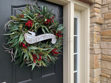 Merry Christmas Eucalyptus Wreath - TwoInspireYou