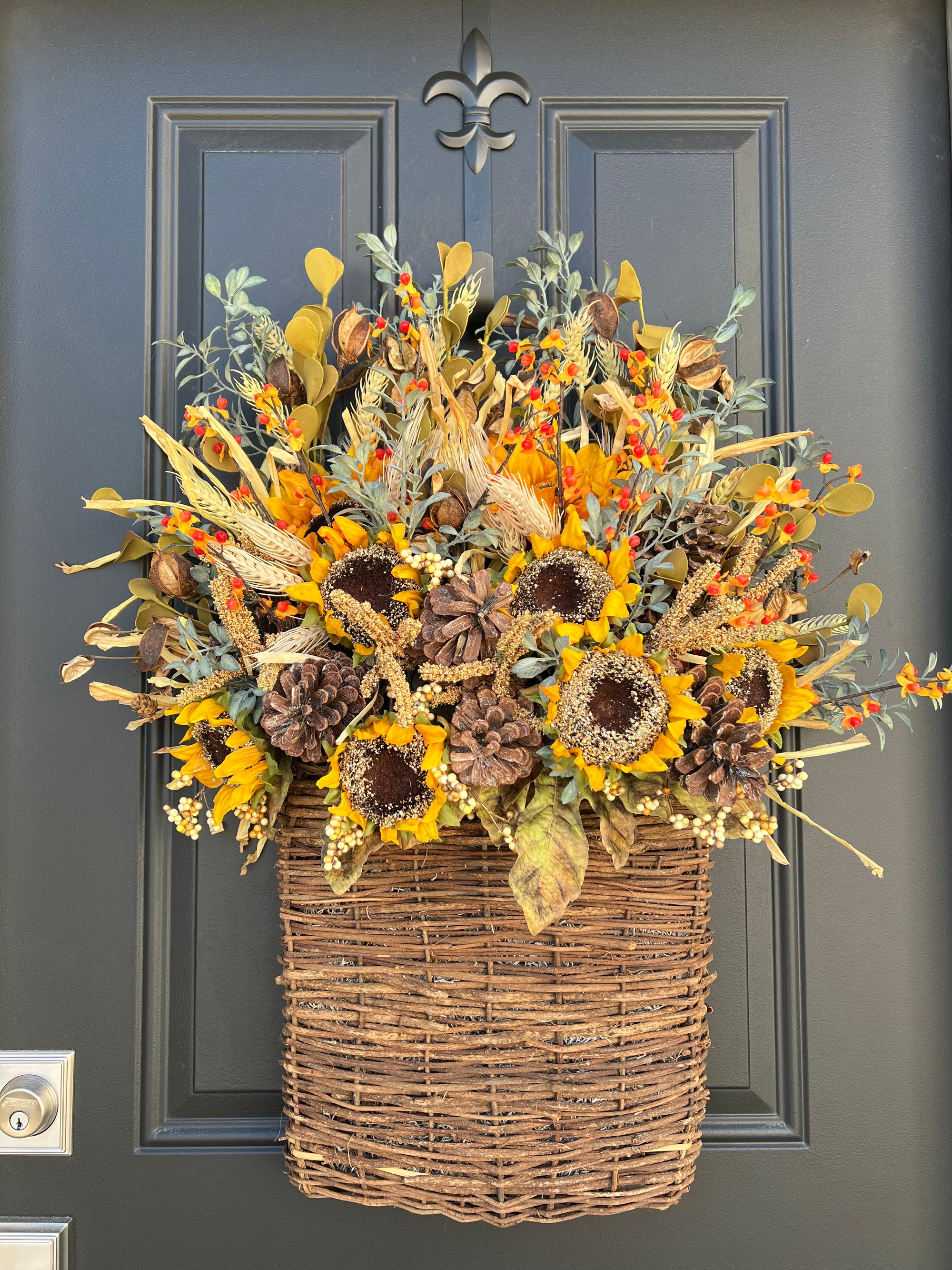 Fall Sunflower and Bittersweet Basket XL