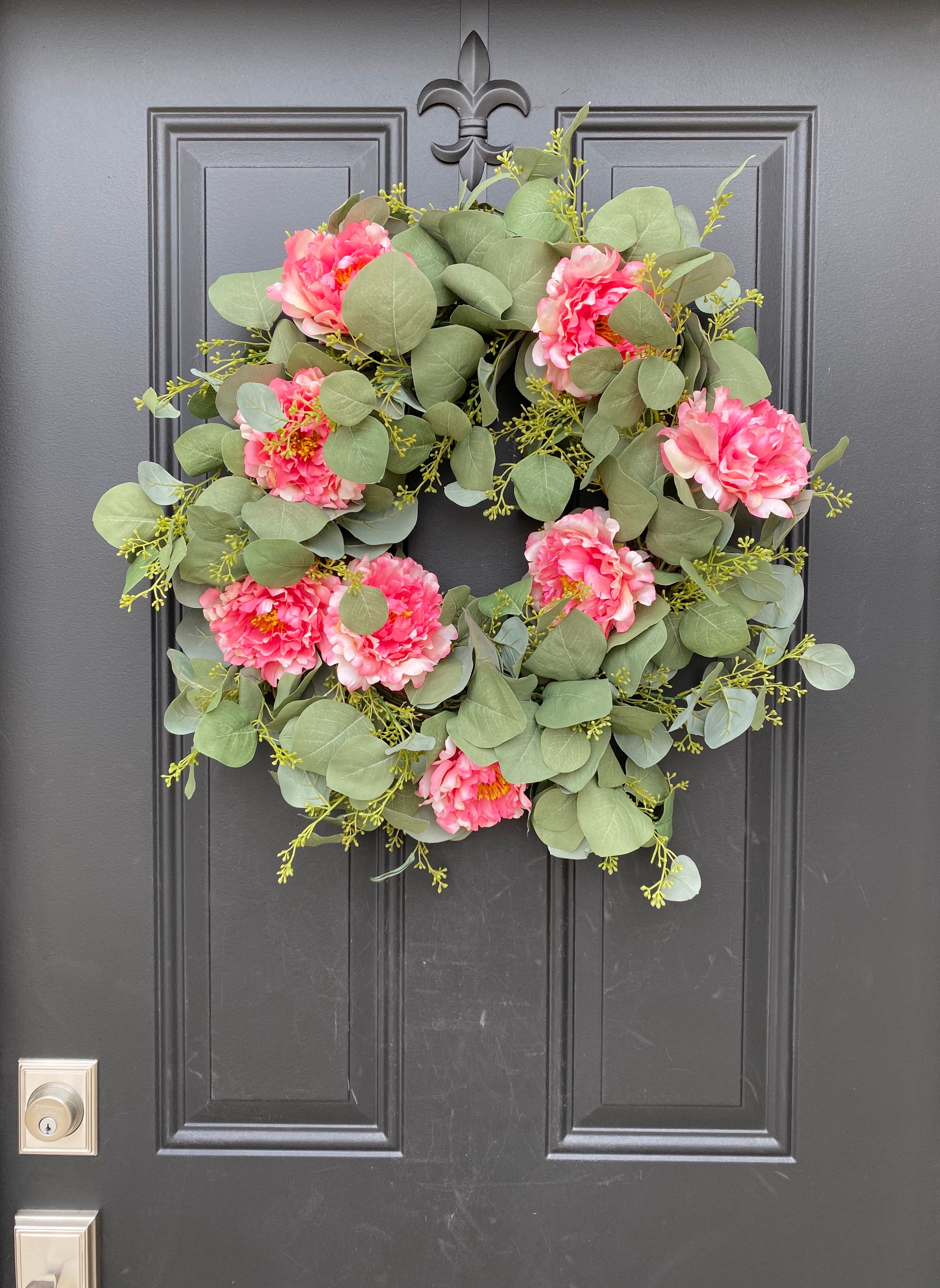 Eucalyptus and Peony Wreath