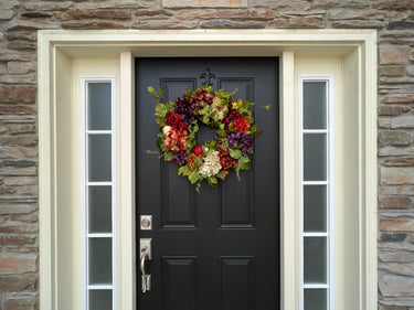 Thanksgiving Harvest Floral Wreath - TwoInspireYou