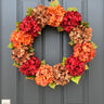 Thanksgiving Hydrangea Wreath - TwoInspireYou