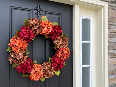 Thanksgiving Hydrangea Wreath - TwoInspireYou