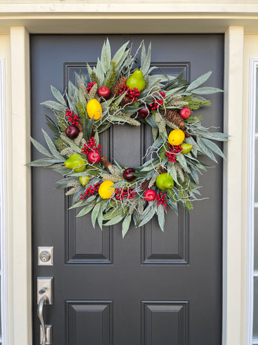 Mixed Winter Fruit Wreath - TwoInspireYou