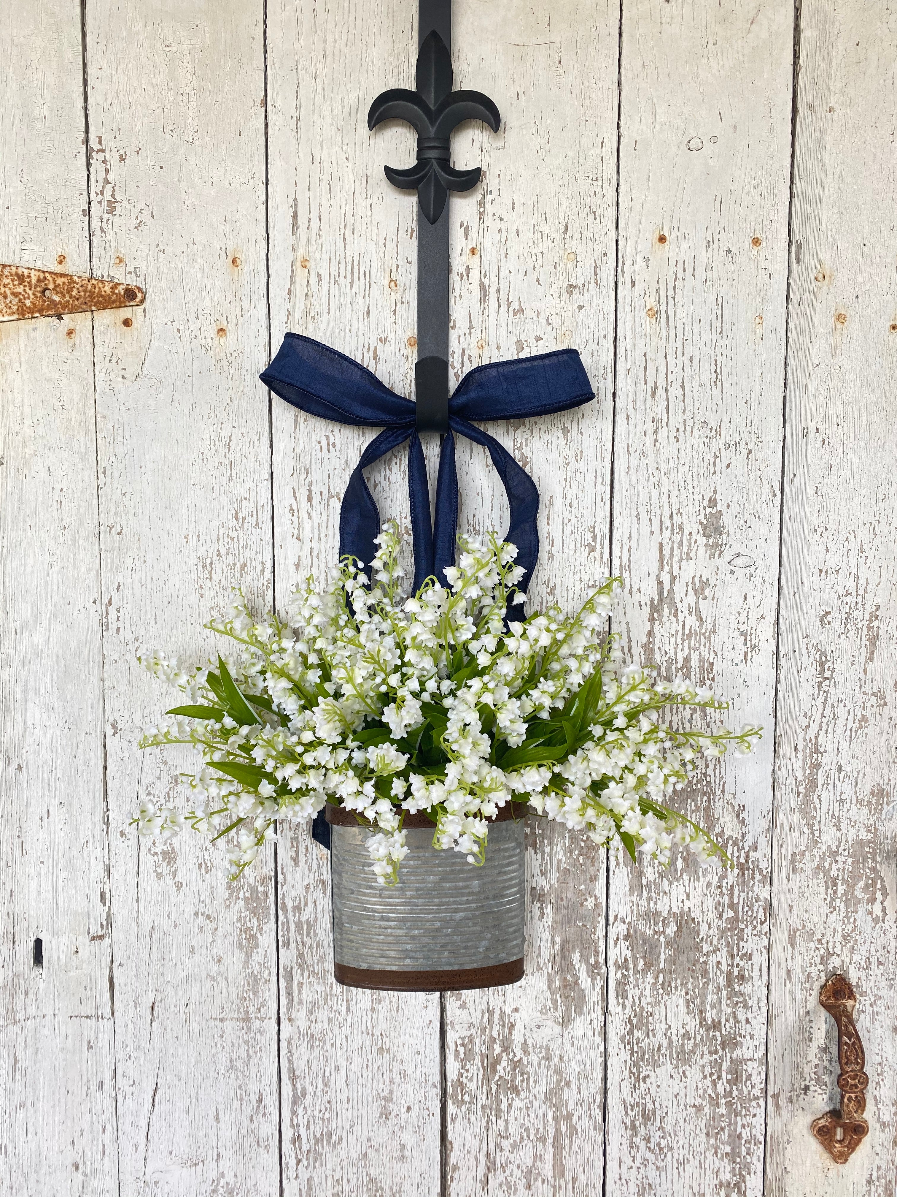 Floral and Dried Greenery Wreath, Modern Farmhouse Wreath, Year Round  Wreath, Summer Door Wreath, Front Door Decor, Artisanal Wreath 