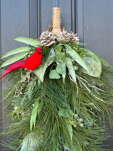 Winter Woodland Christmas Swag Wreath - TwoInspireYou