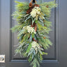 Country Christmas Teardrop Swag Wreath for the Winter Season - TwoInspireYou
