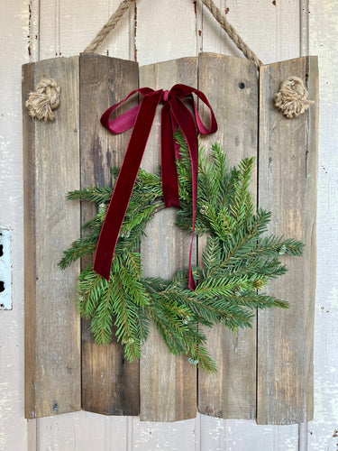 Classic Evergreen Christmas Window Wreath - TwoInspireYou