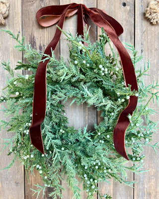 Mini Juniper Window Wreath for Christmas - TwoInspireYou