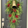 Jingle Bell Christmas Pine Swag Wreath - TwoInspireYou