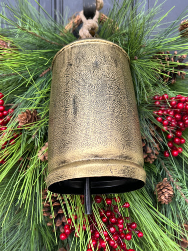 Jingle Bell Christmas Pine Swag Wreath - TwoInspireYou
