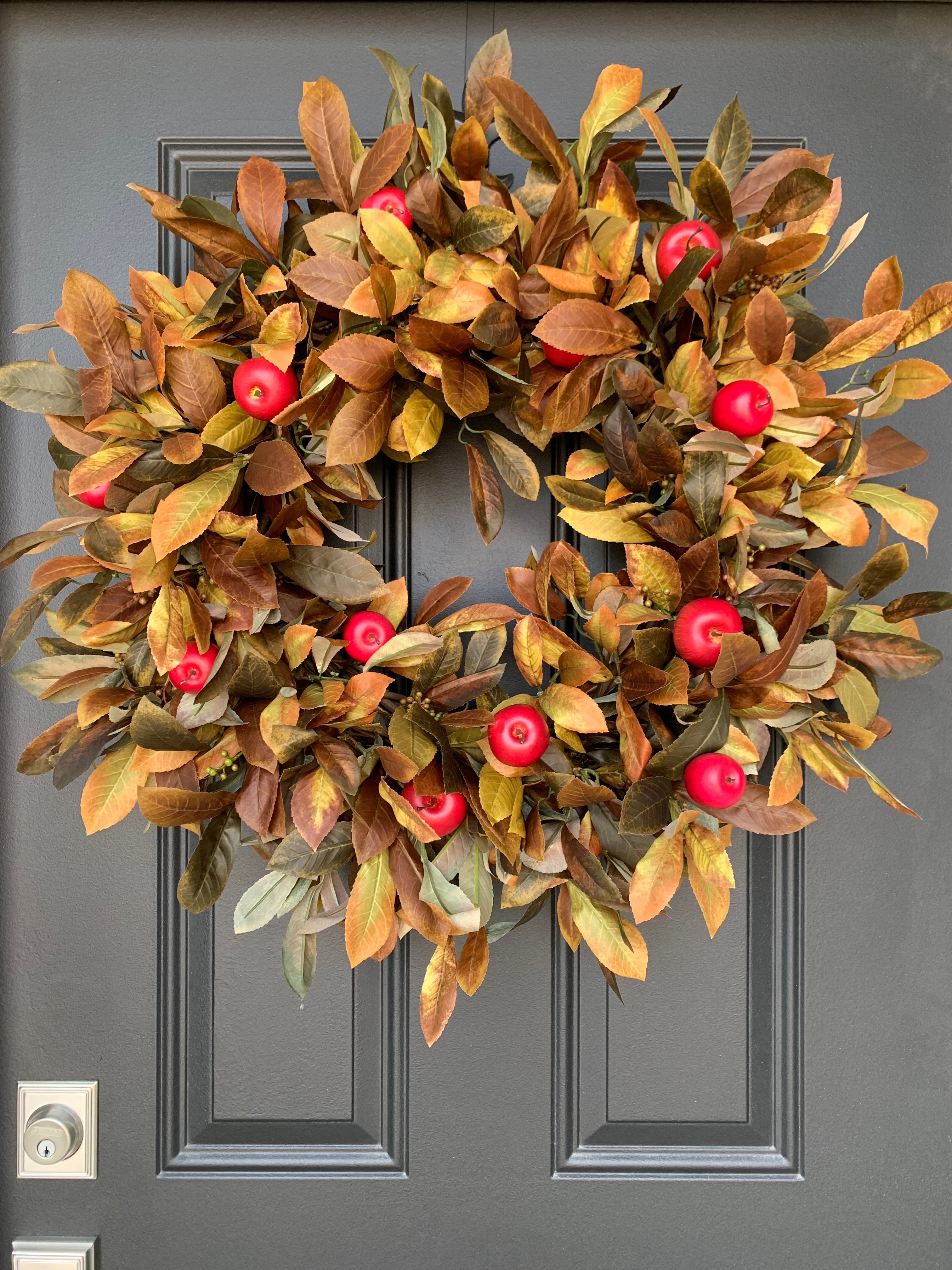 Apple picking fall wreath