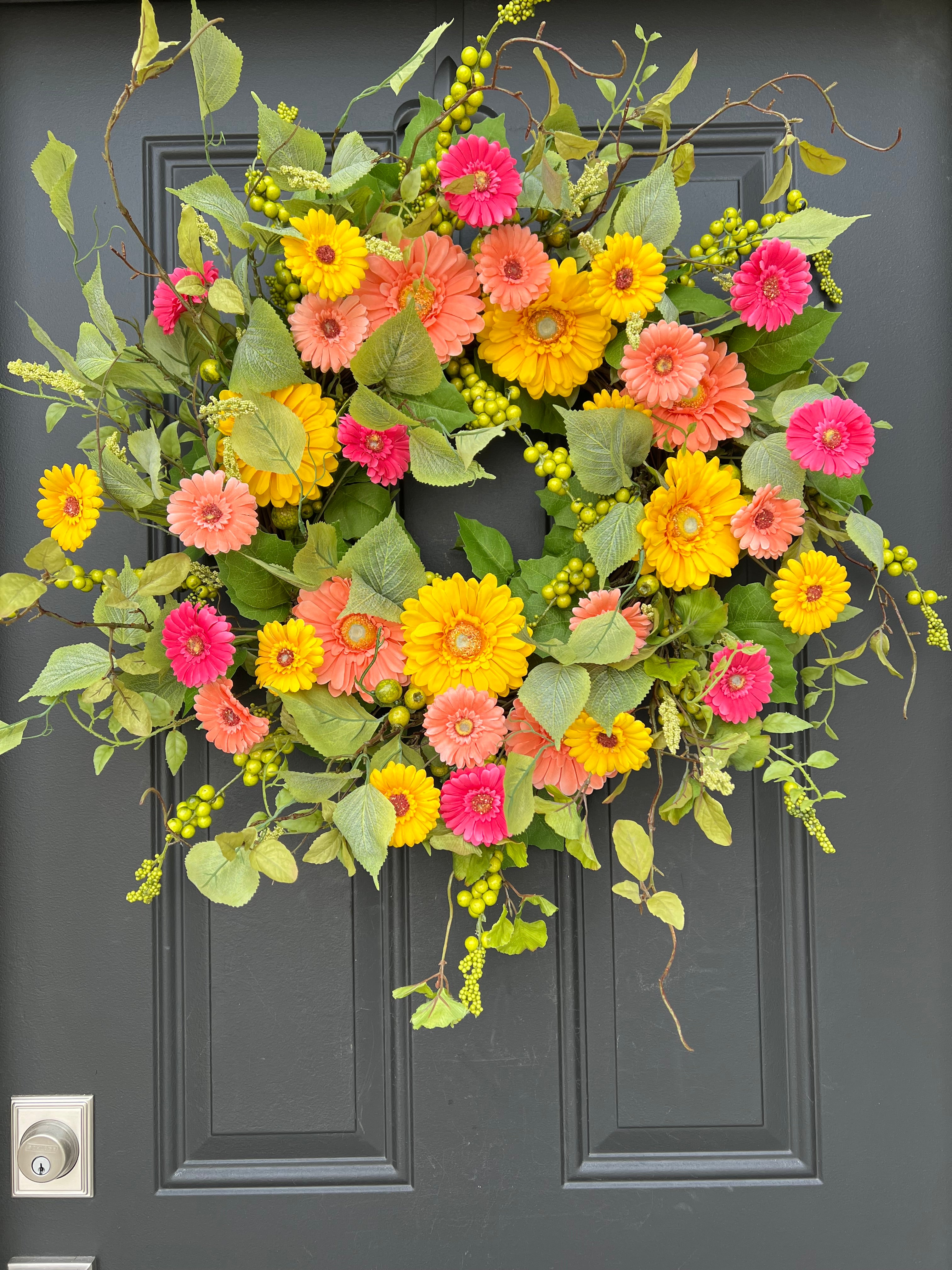 Summertime Gerbera Daisy Wreath