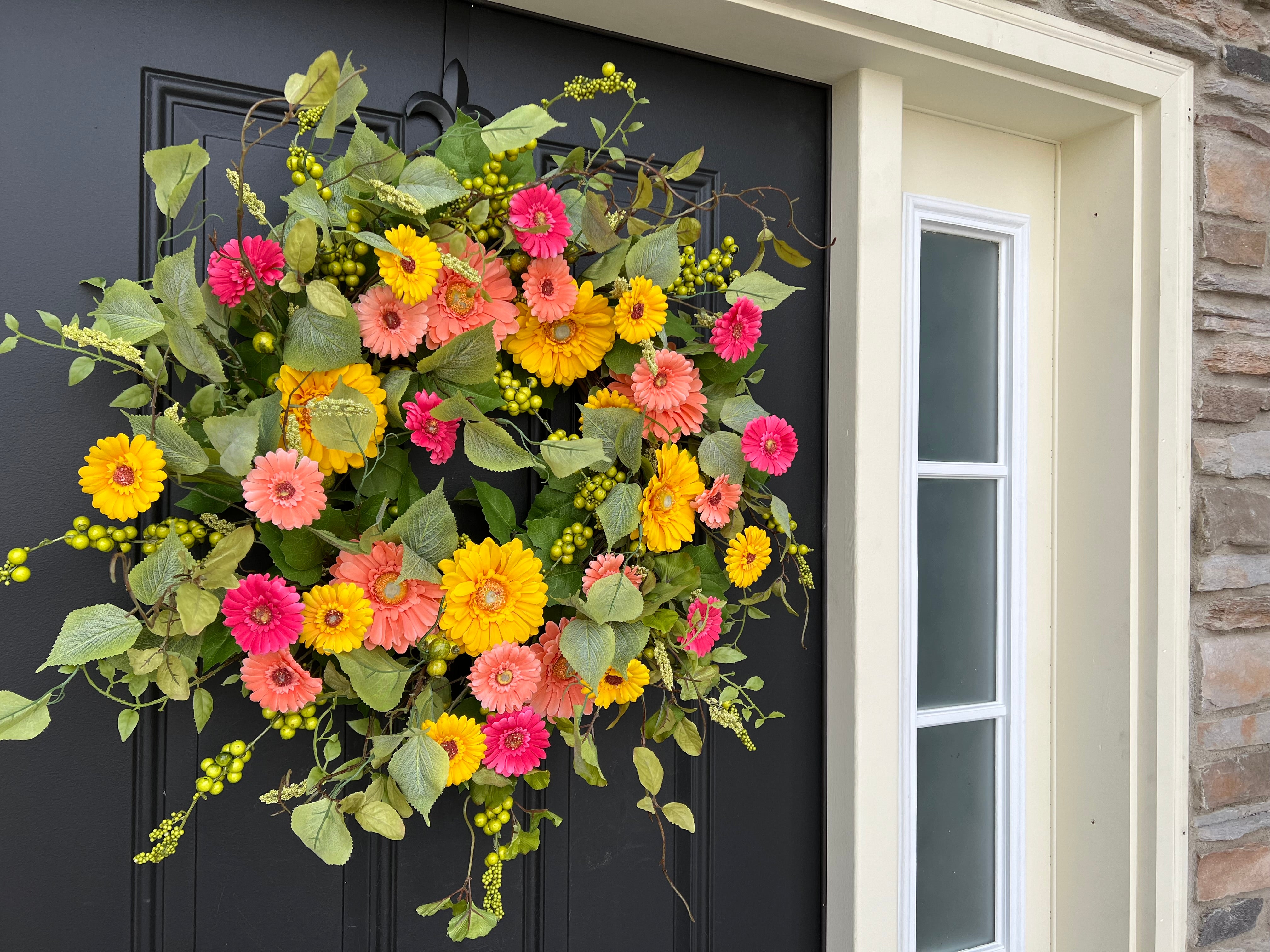 Summertime Gerbera Daisy Wreath