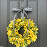 Yellow Tulip and Mint Wreath - TwoInspireYou