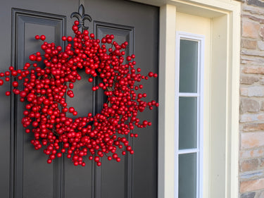 Holiday Red Berry Wreath - TwoInspireYou