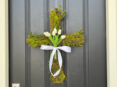 Easter Cross Wreath - TwoInspireYou