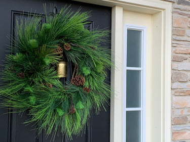 Yuletide Pine Wreath with Decorative Bell - TwoInspireYou