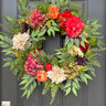 Sunset Bloom Wreath with Peonies, Dahlias and Hydrangeas - TwoInspireYou