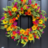 Colorful Daisy Wreath for Summer