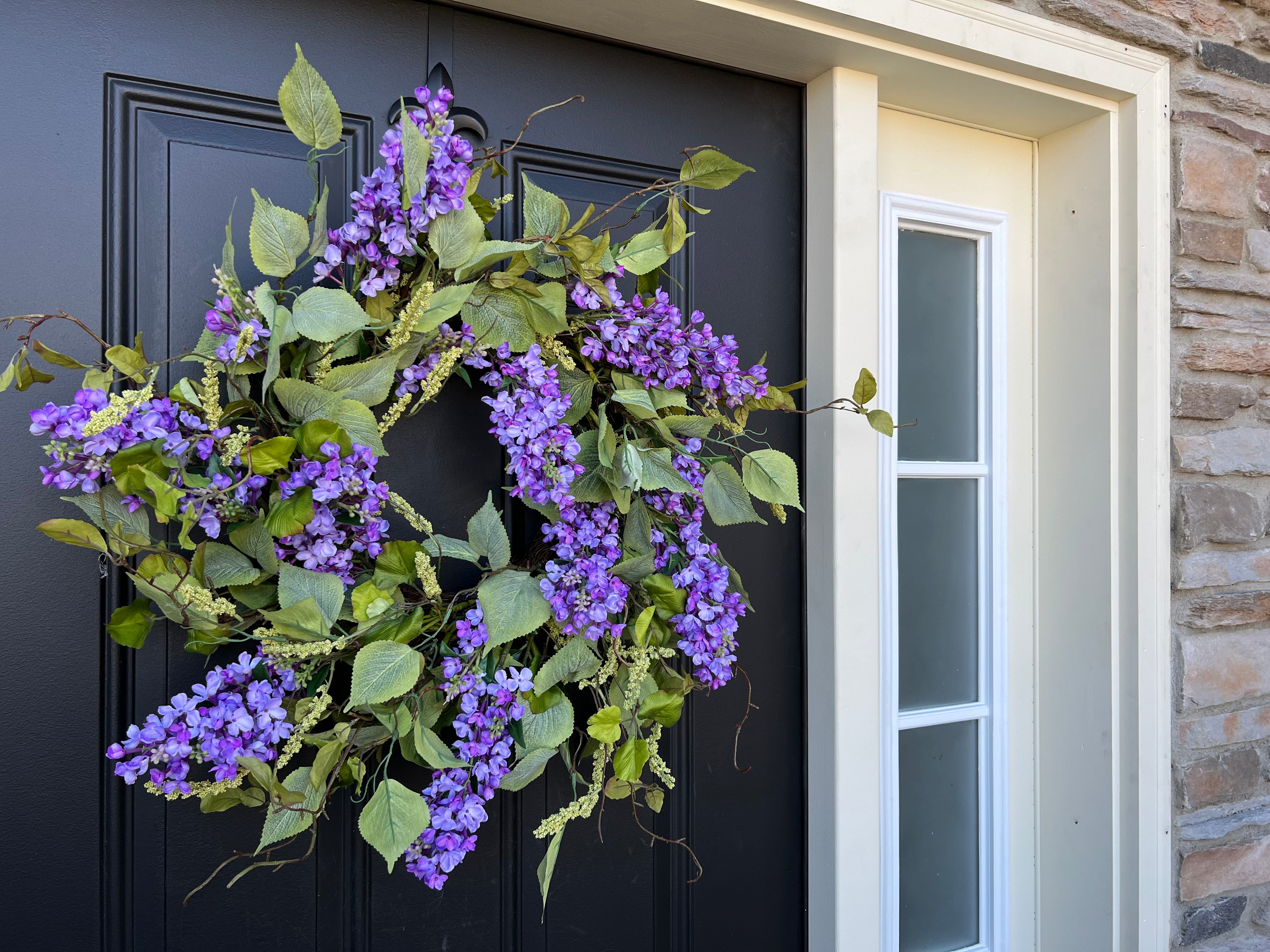 Whimsical Purple Lilac Wreath