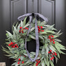 Winter Bayleaf Wreath with Red Berries