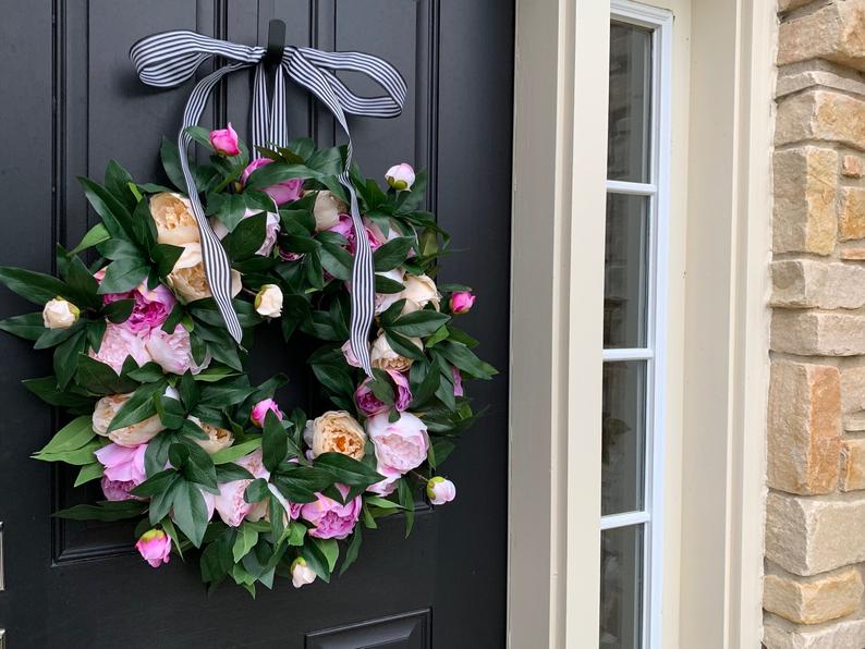 Summertime Peony Wreath