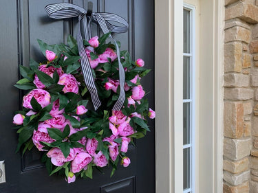 Summer Pink Peony Wreath - TwoInspireYou