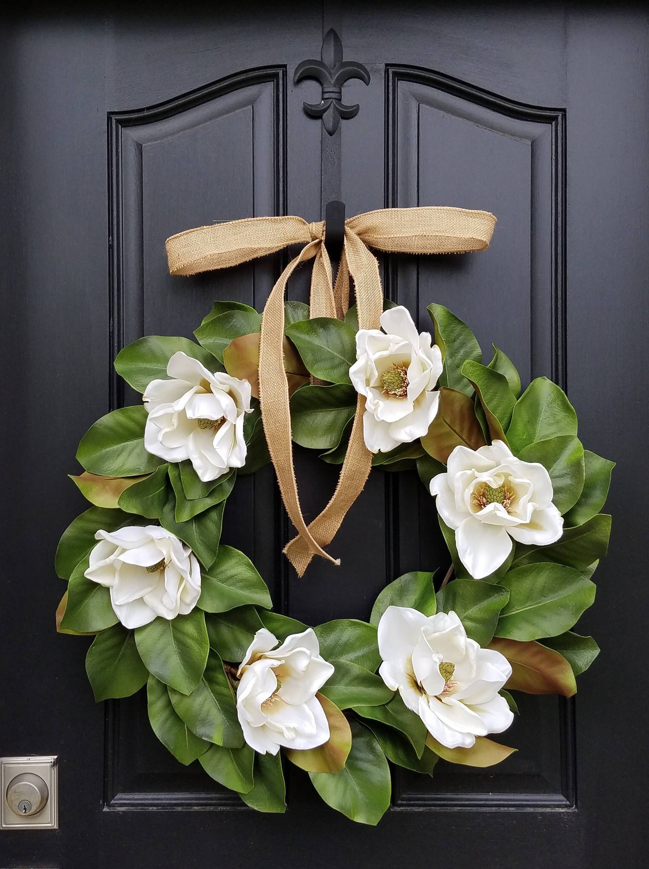 Magnolia Wreath with Flowers 