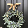 Modern Bay Leaf and Lavender Wreath