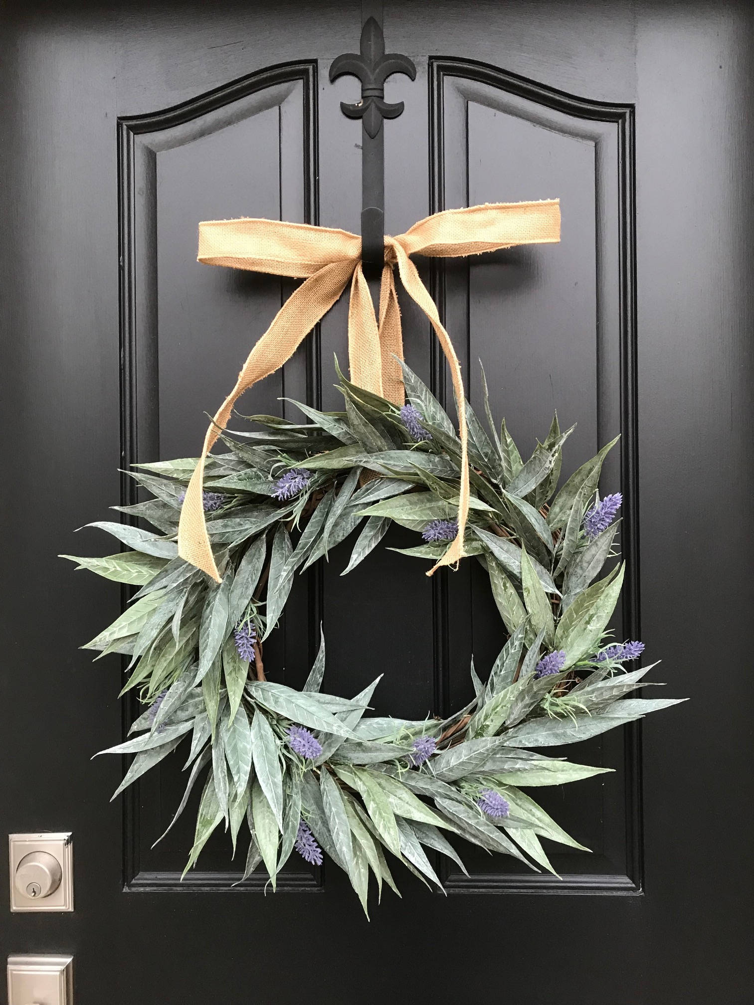 Modern Bayleaf and Lavender Wreath