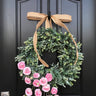 Ranunculus Cascading Eucalyptus Wreath - TwoInspireYou