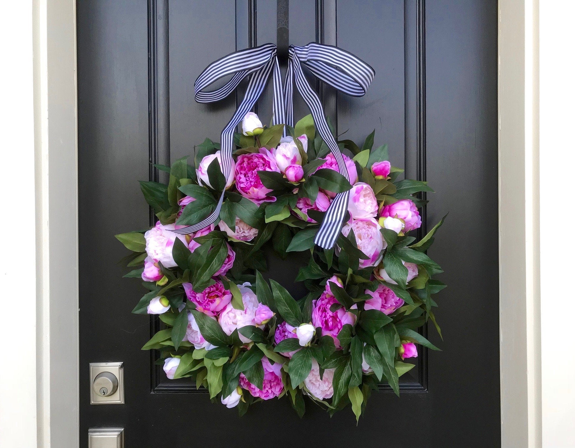 Pink Peony Wreath - TwoInspireYou