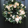 Cream peony wreath