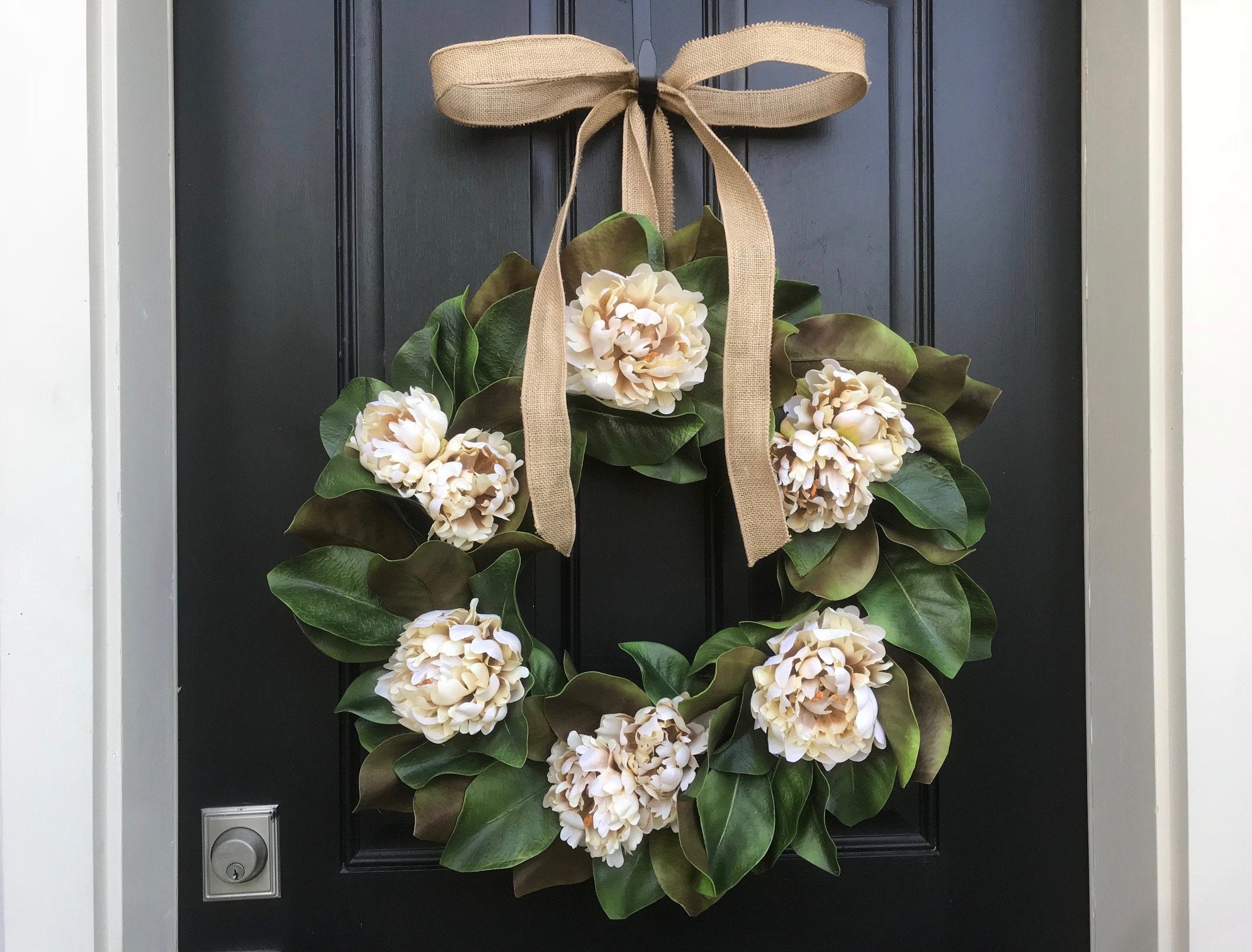 Magnolia Peony Wreath - TwoInspireYou