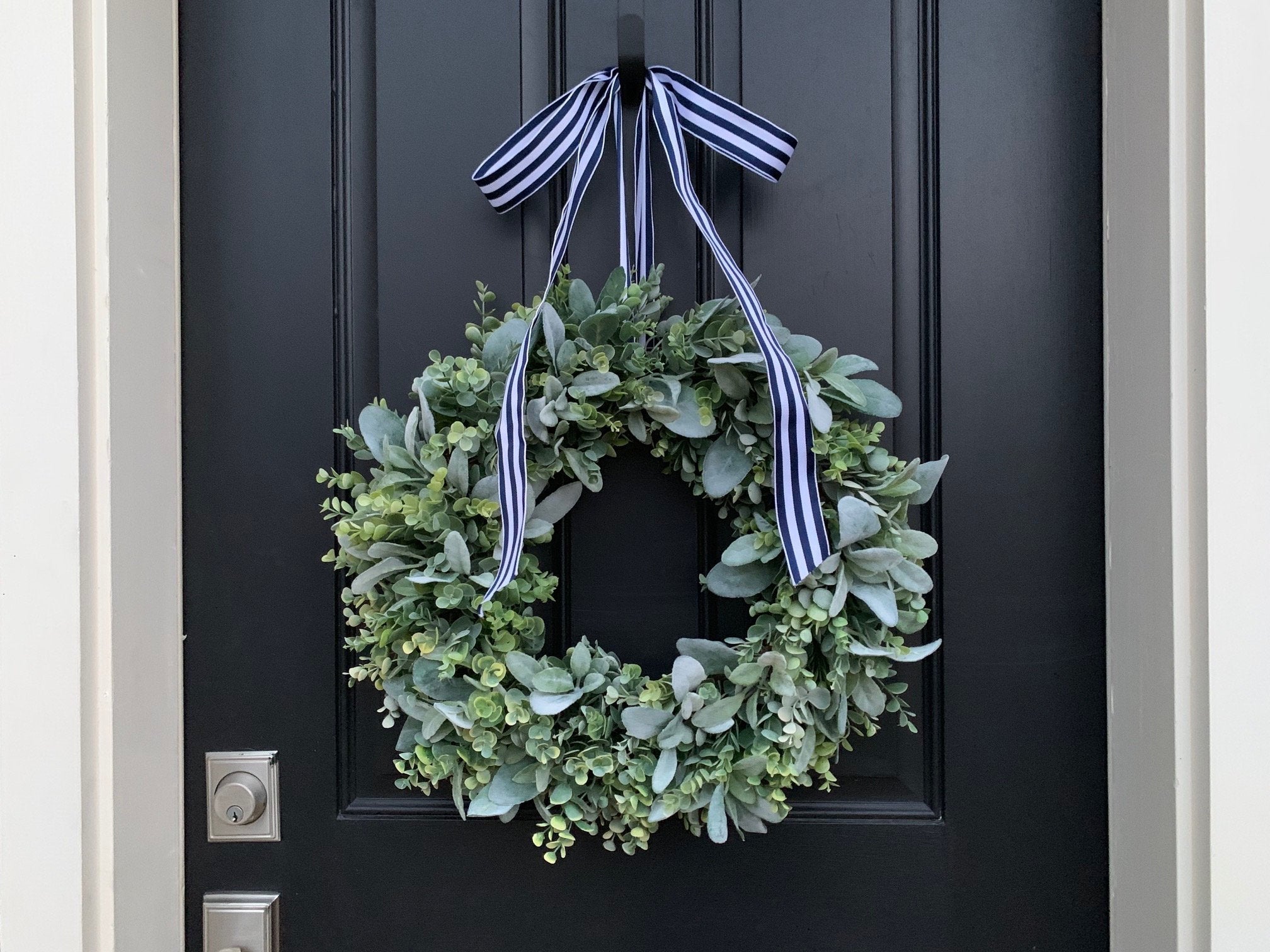 Lamb's Ear and Eucalyptus Wreath - TwoInspireYou