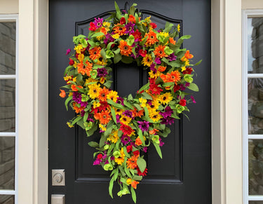 Spring Fiesta Cascade Wreath - TwoInspireYou