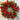 Red poppy wreath for front door