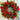 Red poppy wreath for front door