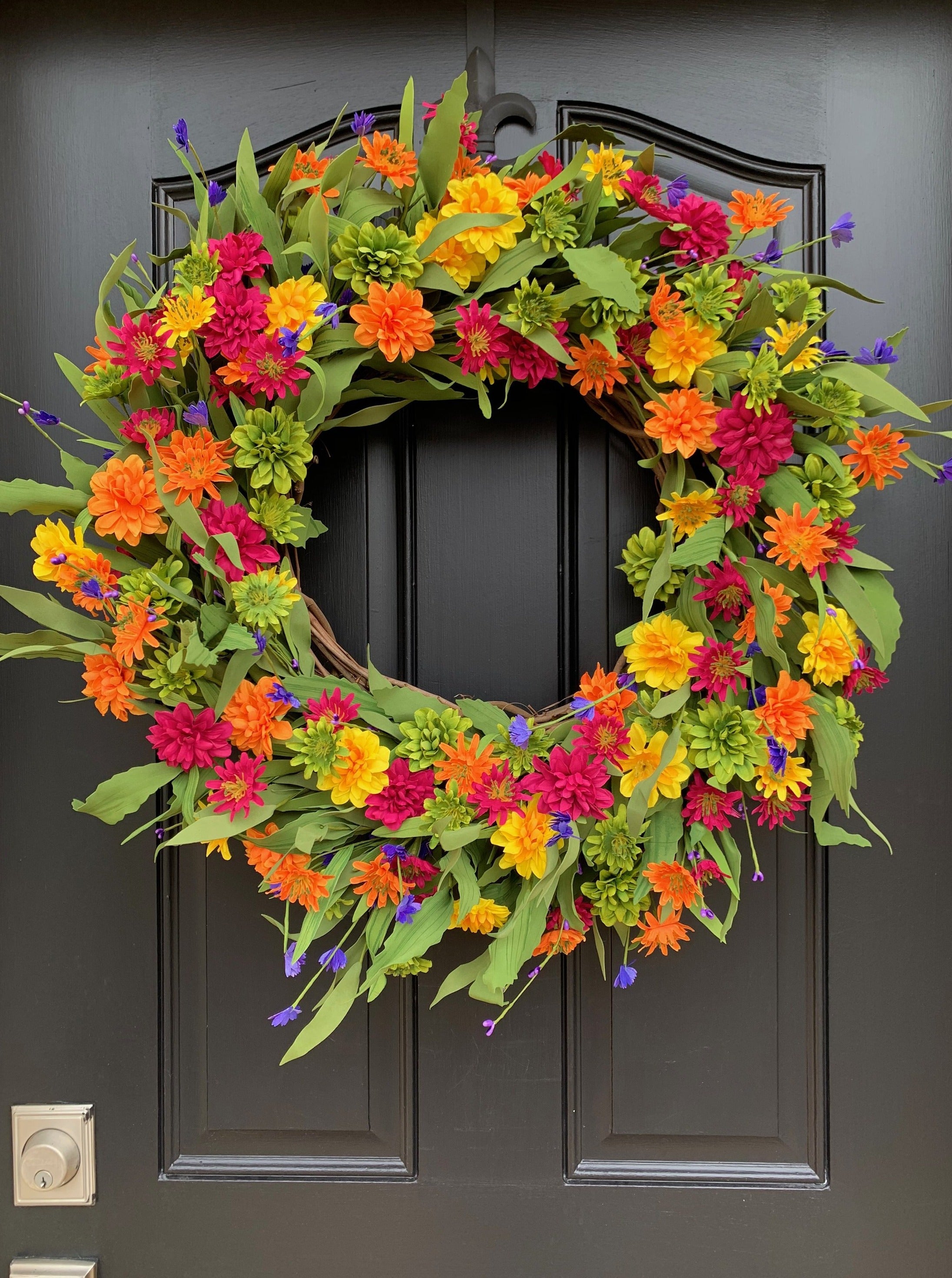 Colorful Daisy Wreath