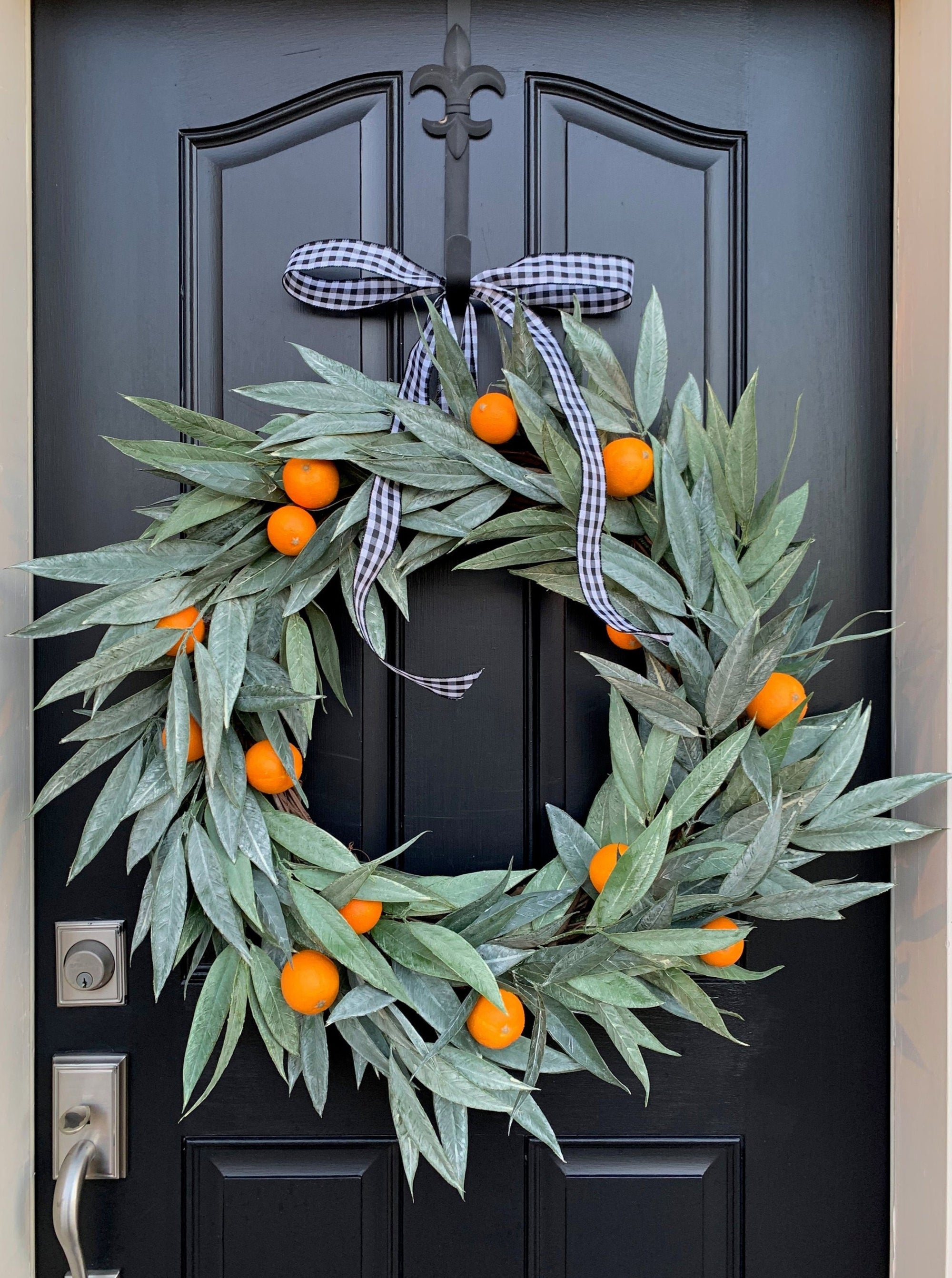 Modern Orange Wreath