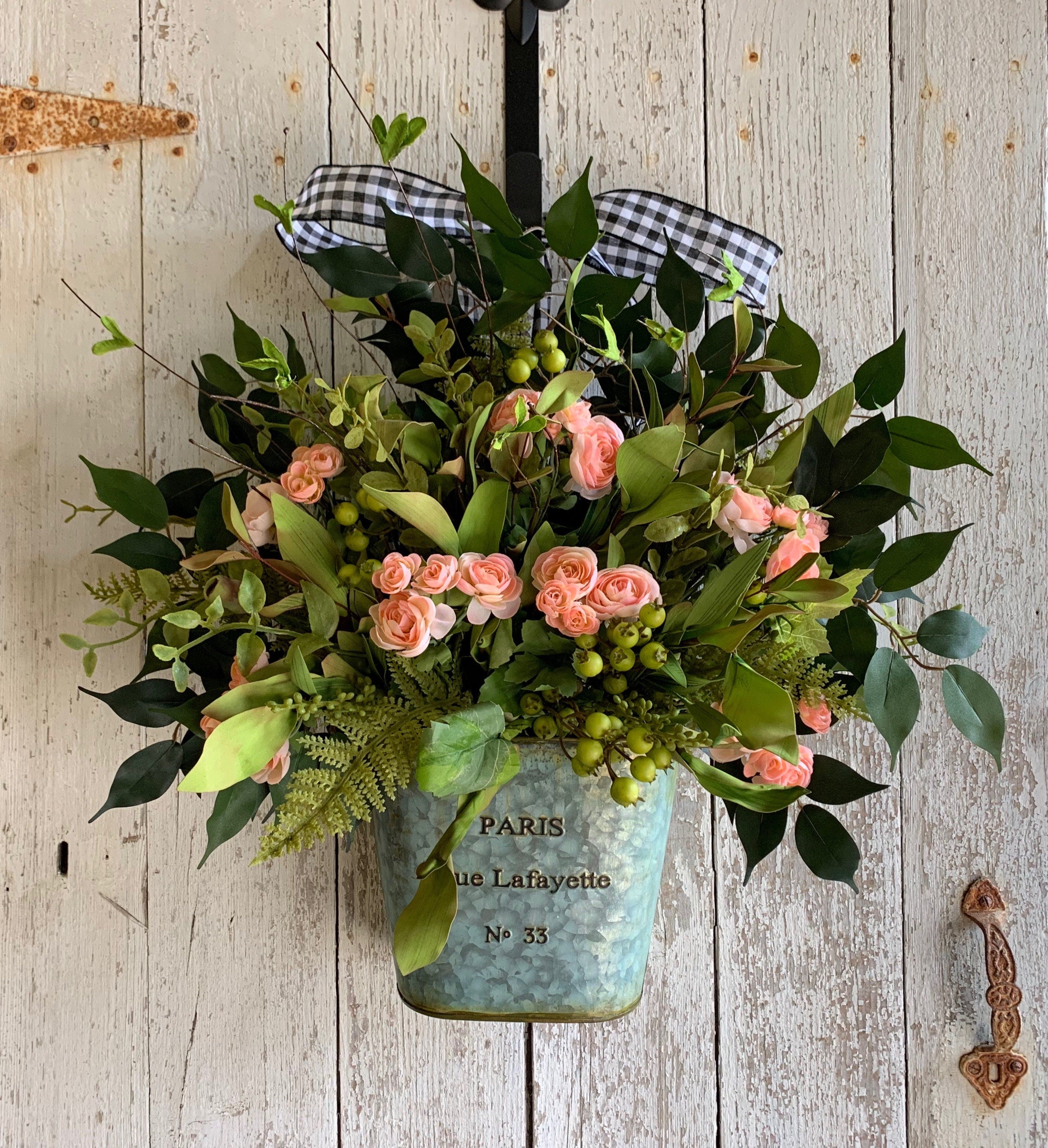 Spring Paris Bucket with Ranunculus