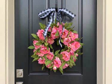 Pink Peony Wreath for Summer - TwoInspireYou
