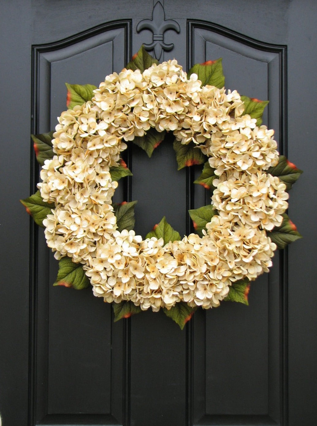 Neutral Hydrangea Wreath