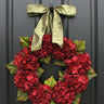 Red Hydrangea Wreath - TwoInspireYou