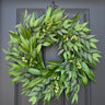 Year Round Forest Green Willow and Bay Leaf Wreath - TwoInspireYou